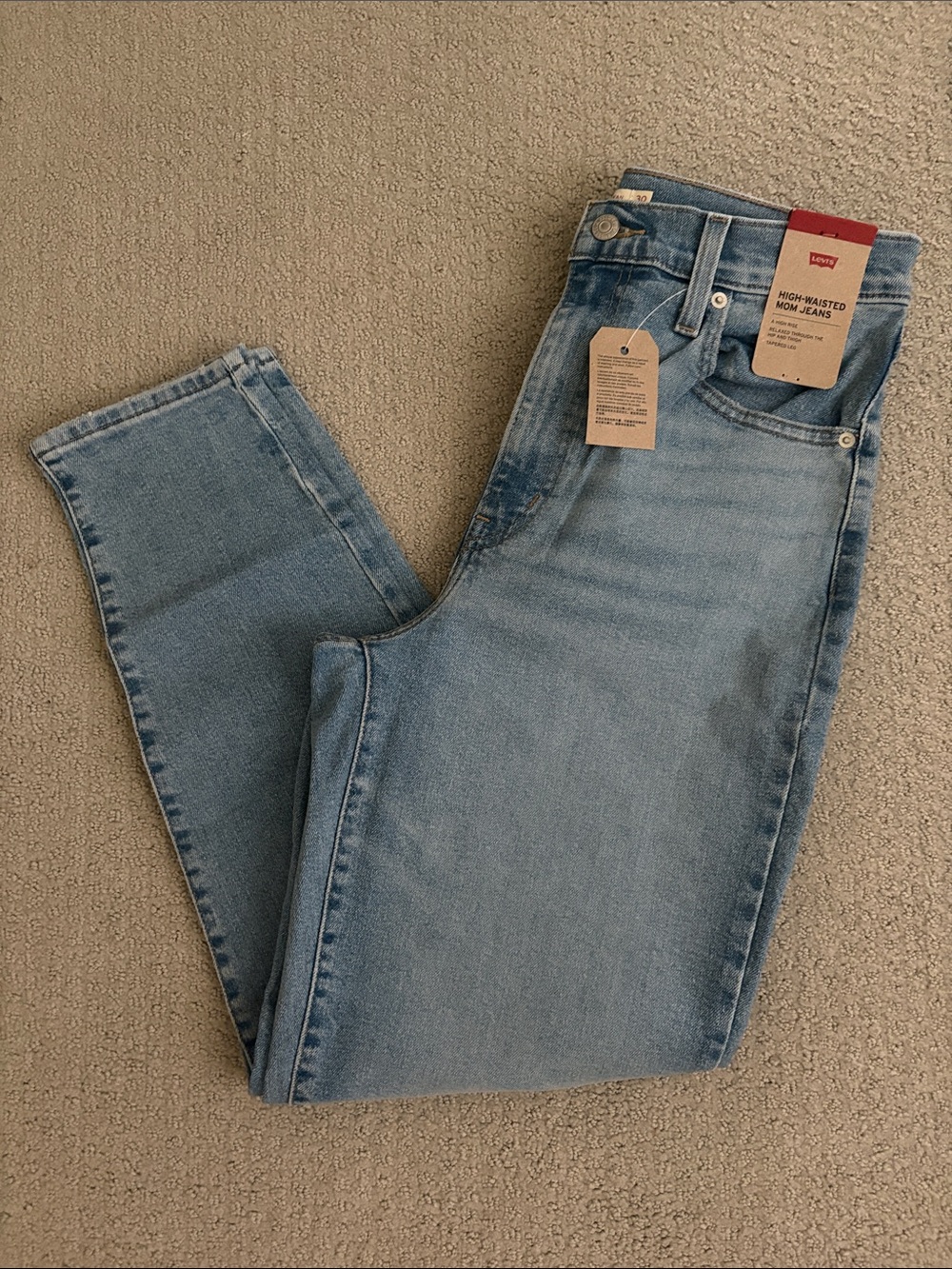 NEW Women's Levi's High Waisted Mom Jeans - Blue - Size 32x29
